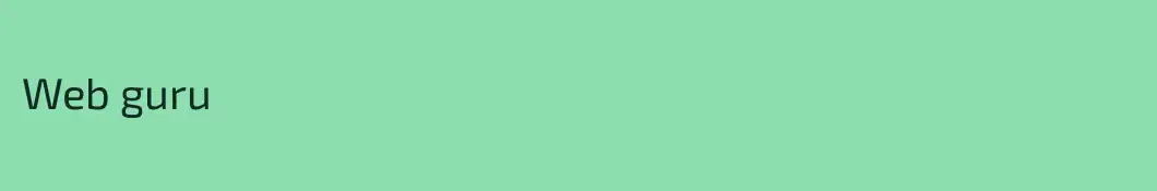 Web guru